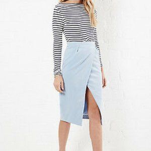 Anthropologie Six Crisp Days Pale Blue Pencil Skirt